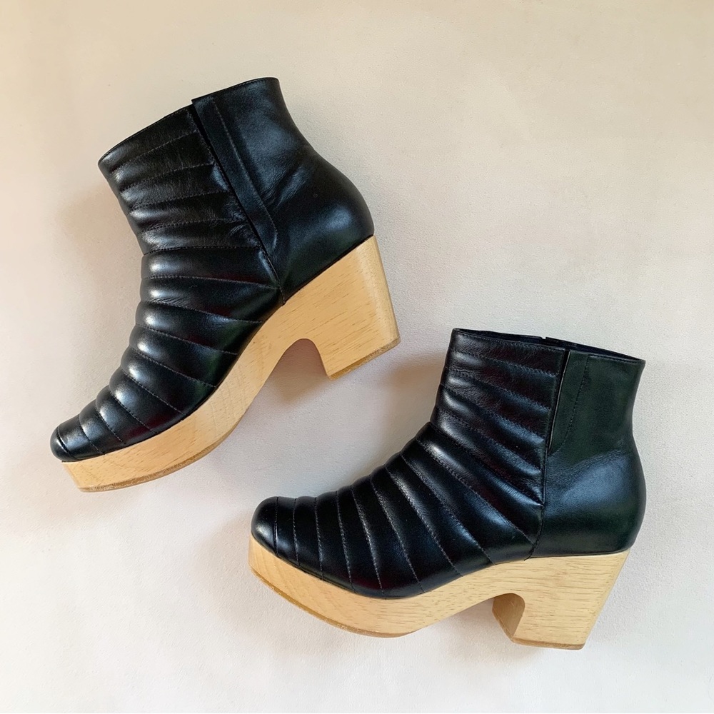 beklina ribbed boot clog black